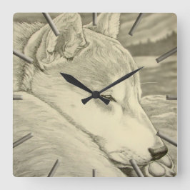 Relógio Quadrado Shiba Inu Clock Dons Decor 柴 犬 礼 Wall Clock 物