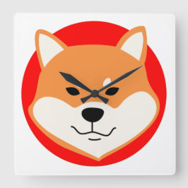 Relógio Quadrado Shiba Inu Original Wall Clock