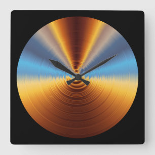 Relógio Quadrado Shimmer de metal