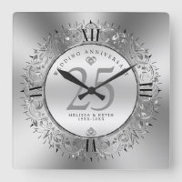 Shinve Silve Swirls Circle Frame 25 casamento