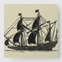 Silhueta de navio com velas para barrar