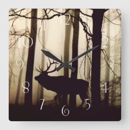 Relógio Quadrado Silhueta estonteante de escória