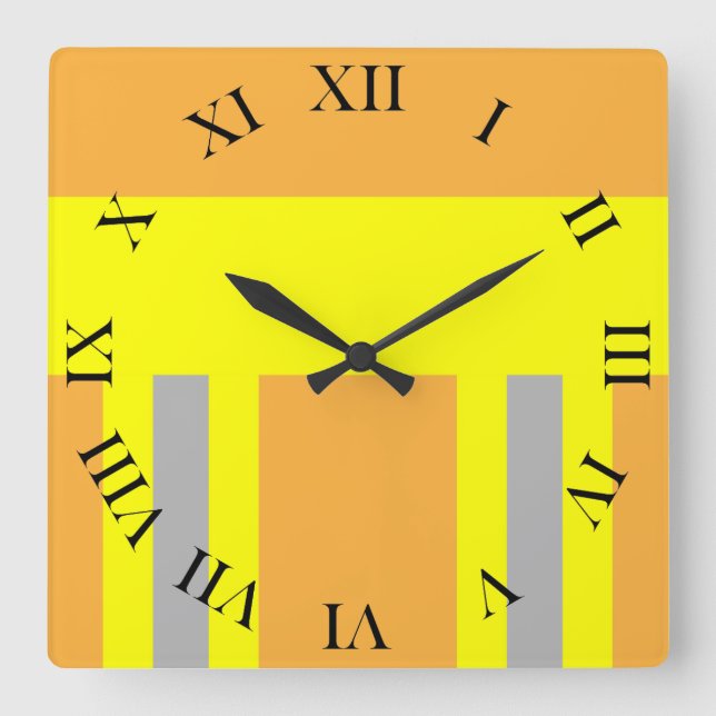 Relógio Quadrado Símbolo Feuerwehr Uniforme Sandfarben Quadratische (Frente)