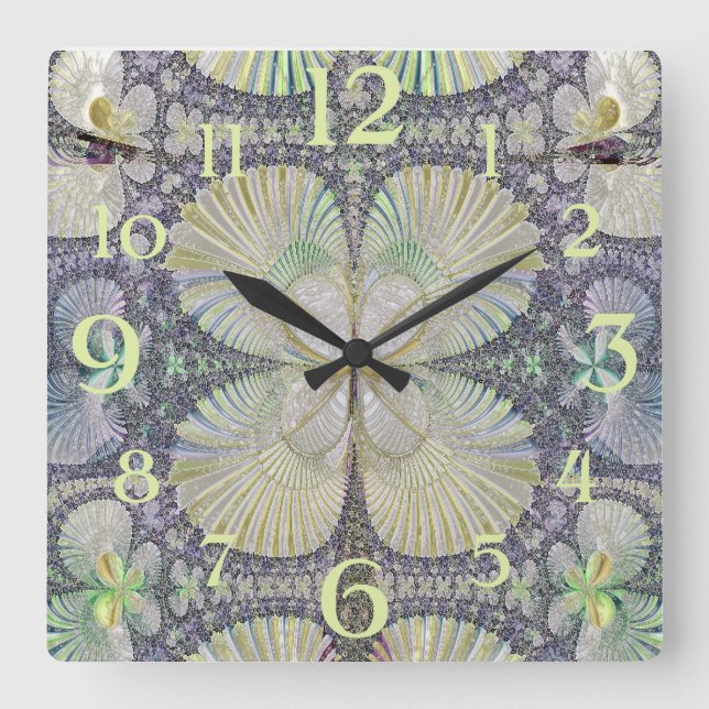 Relógio Quadrado Simetria (numerada inteiramente) (Frente)