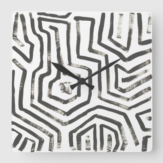 Relógio Quadrado Sinais mistos V (Frente)