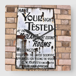 RELÓGIO QUADRADO SINAL VINTAGEM DE INGLATERRA ANTIGO