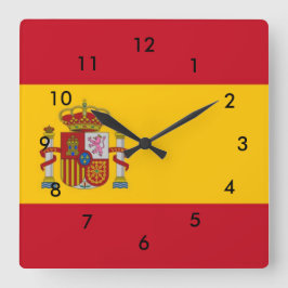 Relógio Quadrado Sinalizador de espanha