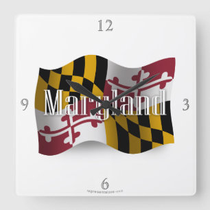 Relógio Quadrado Sinalizador de Ondas de Maryland