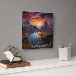 Relógio Quadrado Sinfonia de Montanha: Uma Mistura Harmoniosa de Co