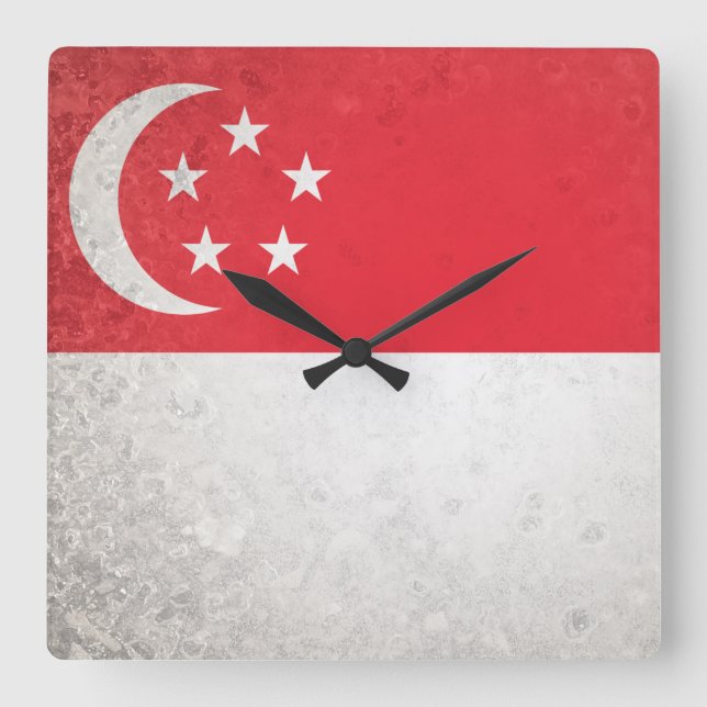 Relógio Quadrado Singapura (Frente)