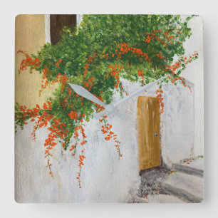 Relógio Quadrado Skopelos em junho 