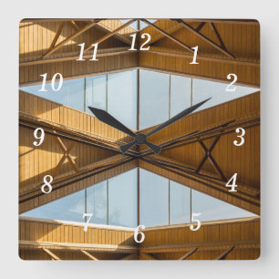 Relógio Quadrado Skylight Acima de Anthony Square Wall Clock