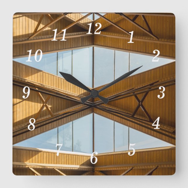 Relógio Quadrado Skylight Acima de Anthony Square Wall Clock (Frente)
