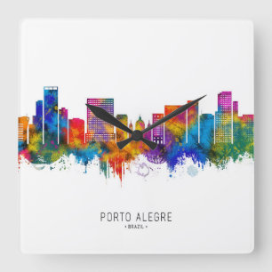 Relógio Quadrado Skyline Porto Alegre Brasil