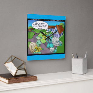 Relógio Quadrado Snail Real Estate Sales Funny Gifts & Coleções