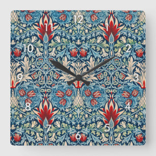 Relógio Quadrado Snakeshead, William Morris