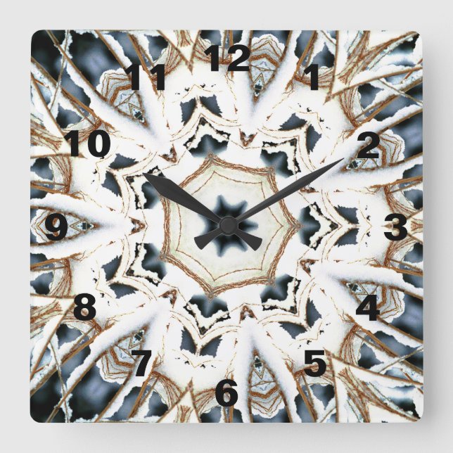 Relógio Quadrado Snow Web (Frente)