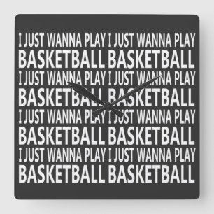 Relógio Quadrado só quero jogar basquete