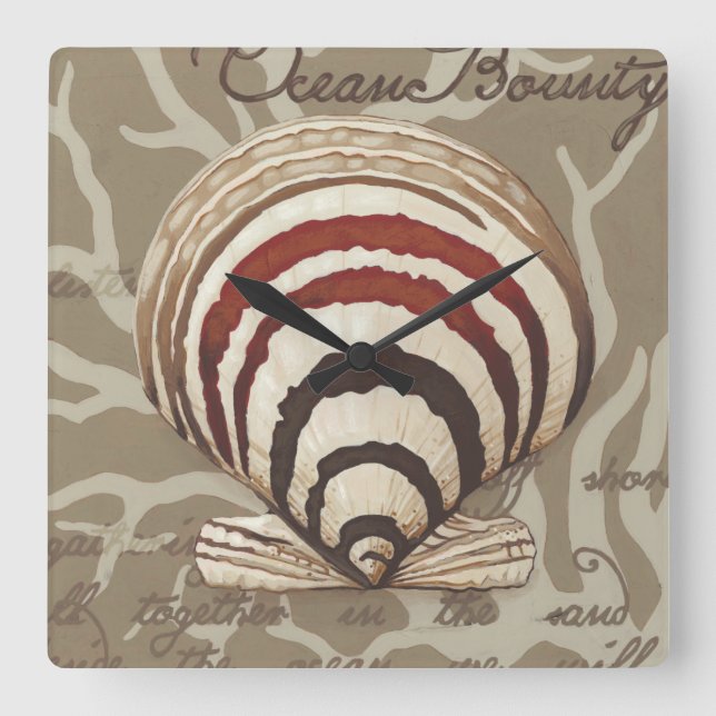 Relógio Quadrado Soneto marítimo II (Frente)