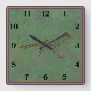 Relógio Quadrado Southwest Roadrunner Sagebrush Verde Regular