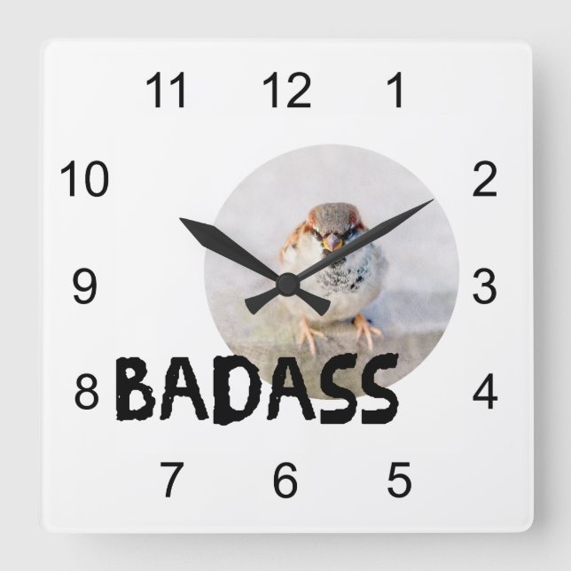 Relógio Quadrado Sparrow - Badass (Frente)