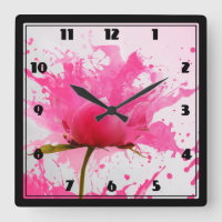 Splatter de pintura do Abstrato do ventilador rosa