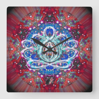 Relógio Quadrado Splendorous Zen Lotus Clock