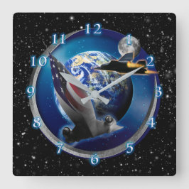 RELÓGIO QUADRADO SR-71 PÁSSAROS ALTOS DE PÁSSARO NEGRO