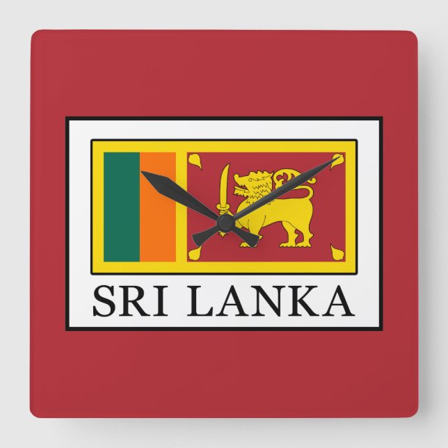 Relógio Quadrado Sri Lanka (Frente)