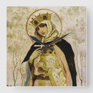 Relógio Quadrado “St Olga” por Mikhail Nesterov