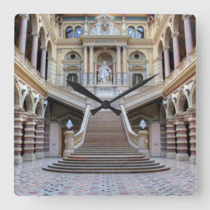 Relógio Quadrado Staircase In Justizpalast, Viena Áustria