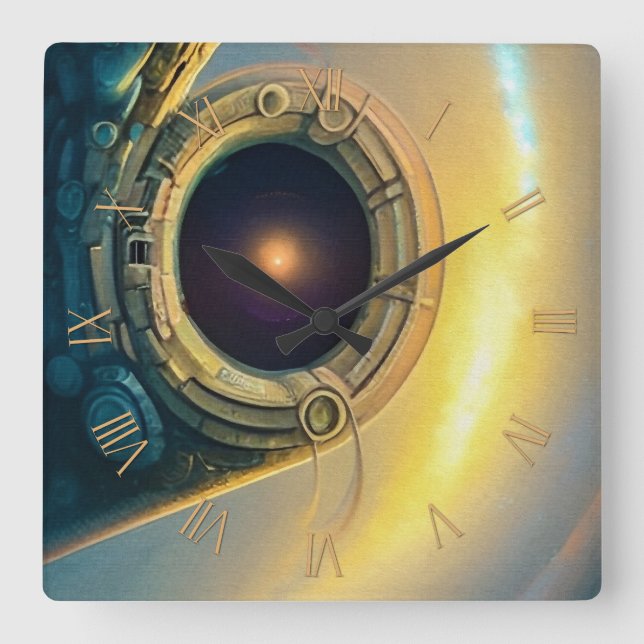 Relógio Quadrado Stargate no céu (Frente)