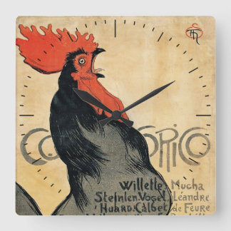 Relógio Quadrado Steinlen Cocurico Timepiece