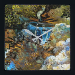 RELÓGIO QUADRADO STREAM WATERFALL<br><div class="desc">An art design of a small stream waterfall.</div>