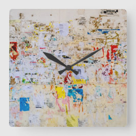 Relógio Quadrado Street Wall