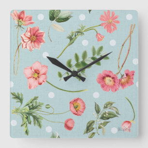 Relógio Quadrado Studio Botanicals