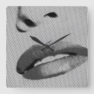 Relógio Quadrado Stylish Modern Lips Art