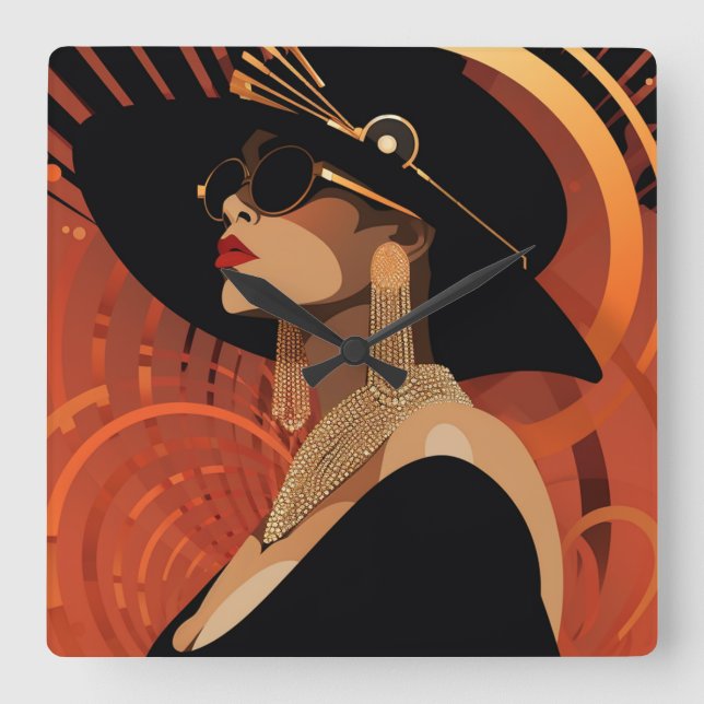 RELÓGIO QUADRADO SUA COROA #3 (Frente)