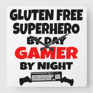 Relógio Quadrado Super-herói sem glúten do Gamer