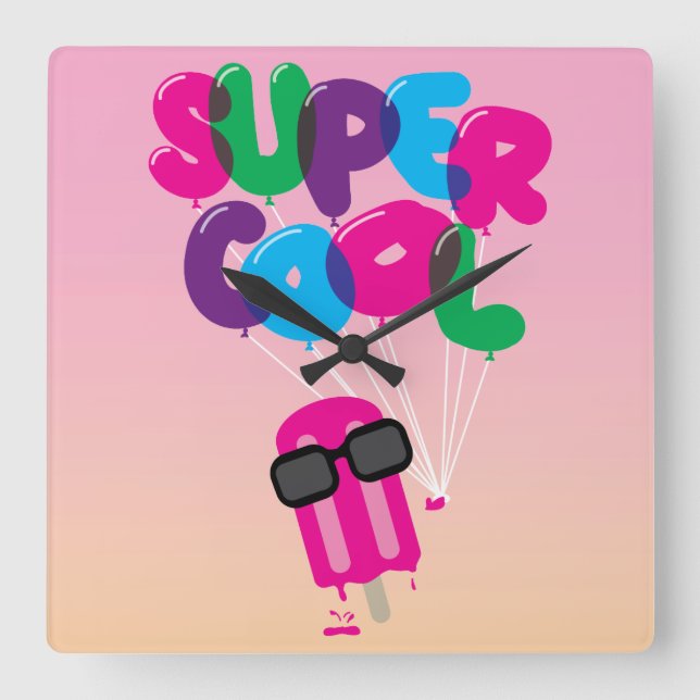 Relógio Quadrado Super Legal (Frente)