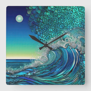 Relógio Quadrado Surf surreal