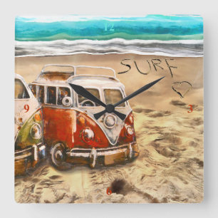 Relógio Quadrado Surfdudes,