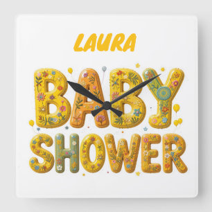 Relógio Quadrado Surpresa de churrasco de bebê