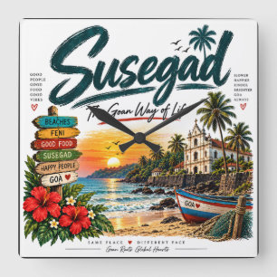Relógio Quadrado Susegad — O Modo de Vida Goês