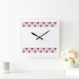Relógio Quadrado Sweetheart Quilt Mug
