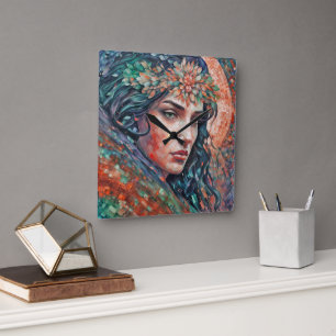 Relógio Quadrado "Sylvarra" - Sussurros no Tesserae