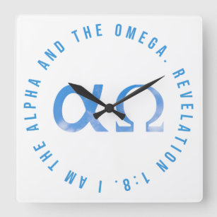 Relógio Quadrado T-Shirt Alfa & Omega