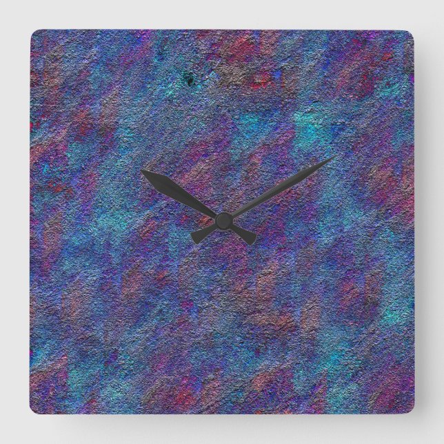 Relógio Quadrado Tabuleiros com caneta e tinta vermelha (Frente)