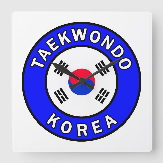 Relógio Quadrado Taekwondo (Frente)