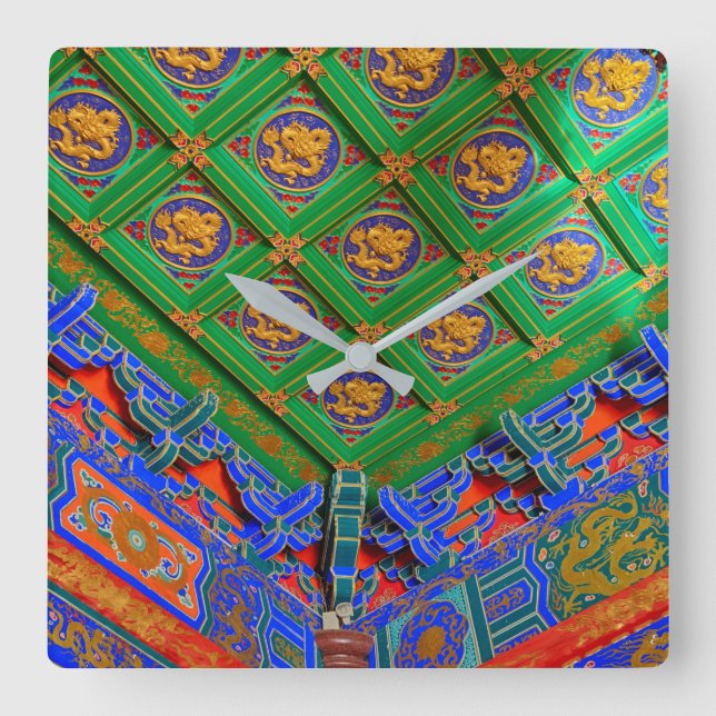 Relógio Quadrado Tailândia, Bangkok| Templo de Dragão (Frente)